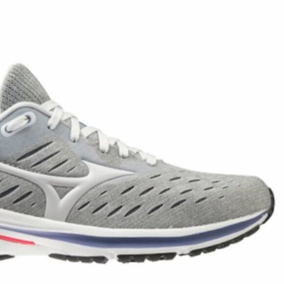 NEW in BOX MIZUNO WAVE RIDER 24 Grey Blue Red 7 US Women 37 EUR - Picture 7 of 11